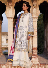 Nirmal By Hussain Rehar Embroidered Lawn 3 Piece Unstitched Suit HR25N D-MOTIA